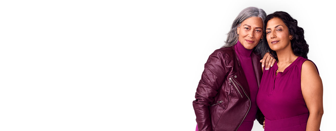 Two ladies standing together