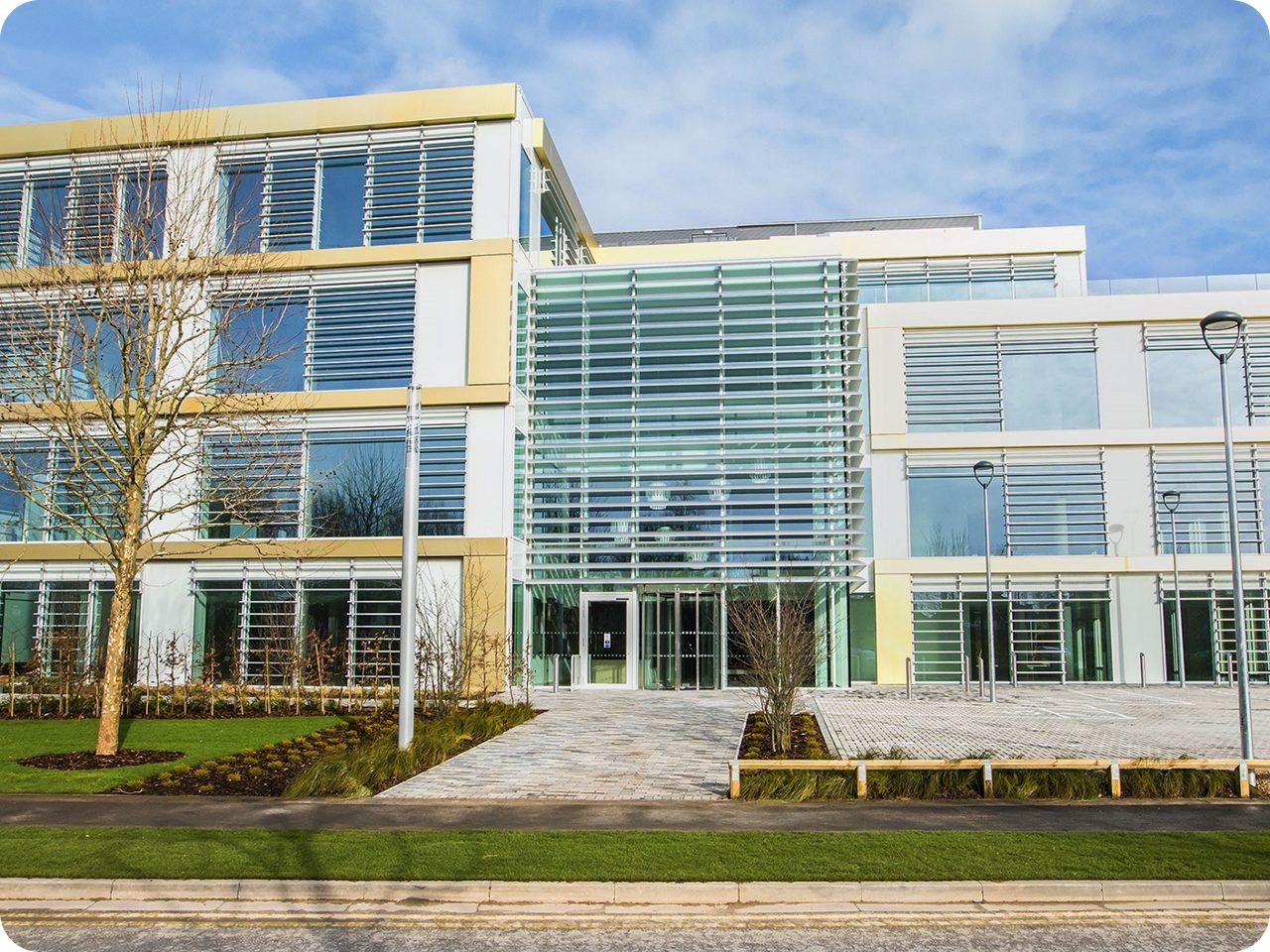 Astellas’ European office building, home to bold ideas and breakthrough therapies guided by patient-first, science-driven values. 
