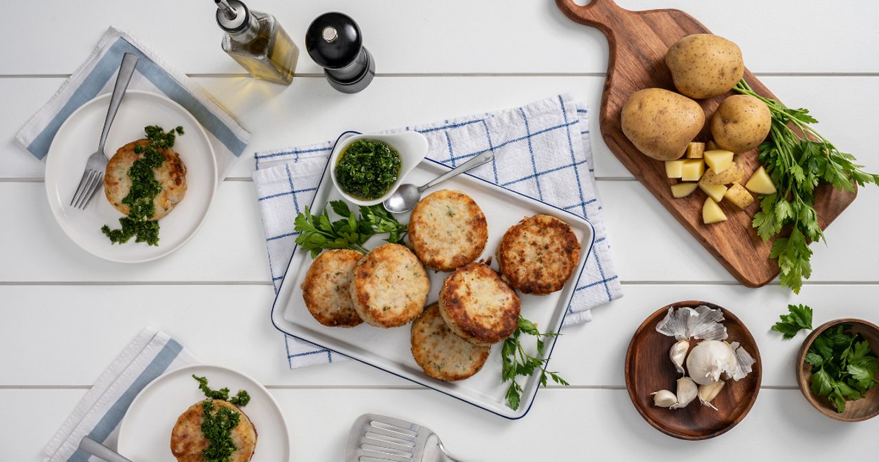 Image of Cod Fish Cakes with Parsley Gremolata