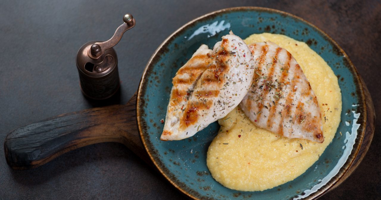 Image of Low-fat Parmesan Chicken & Polenta