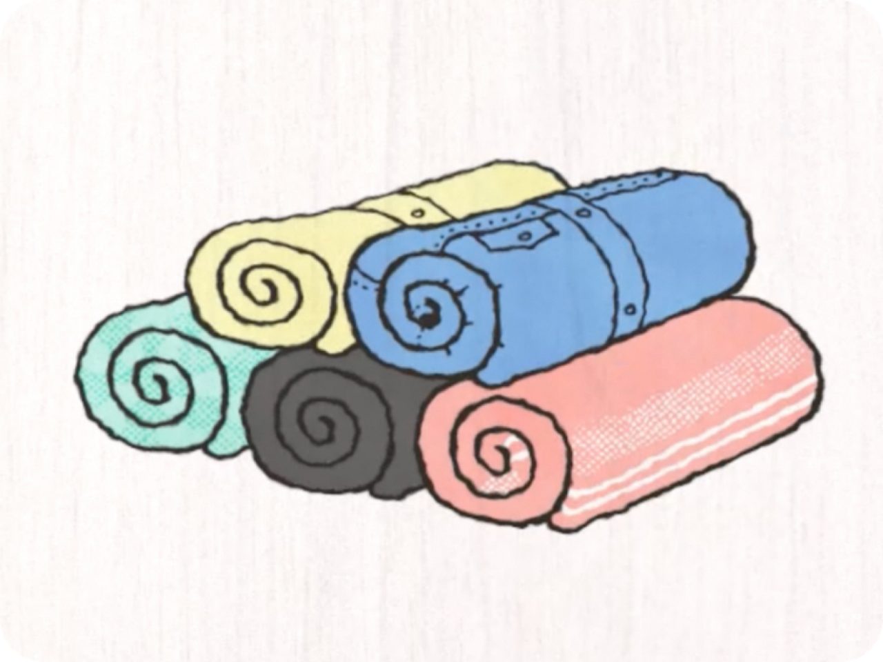 Image of some folded colored clothes