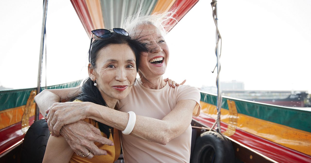 Image of two women hugging