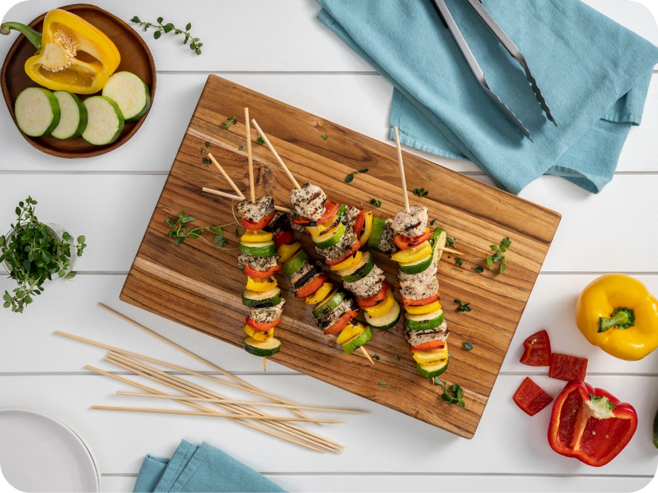 Image of Grilled Italian Chicken Kabobs