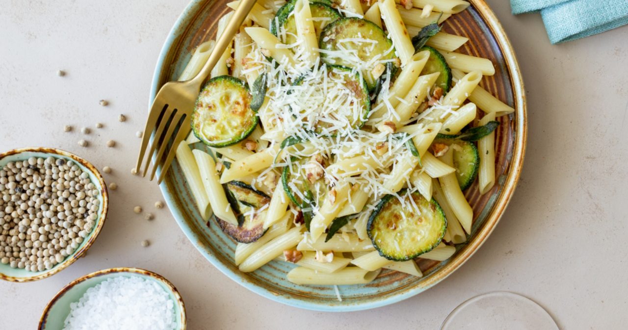 Image of Pasta with Zucchini & Roasted Garlic