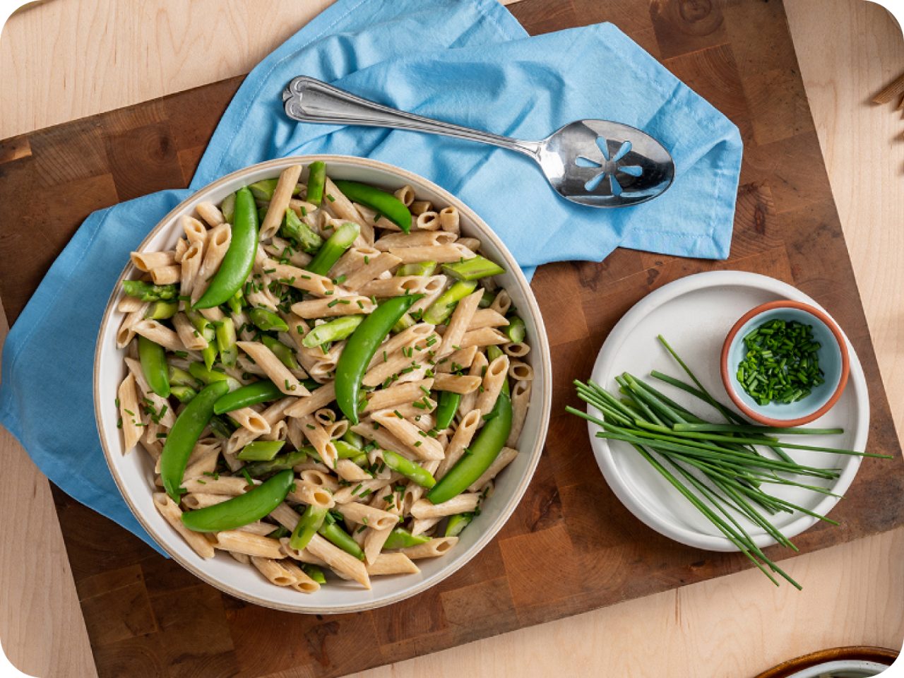 Image of Penne with Asparagus & Snap Peas
