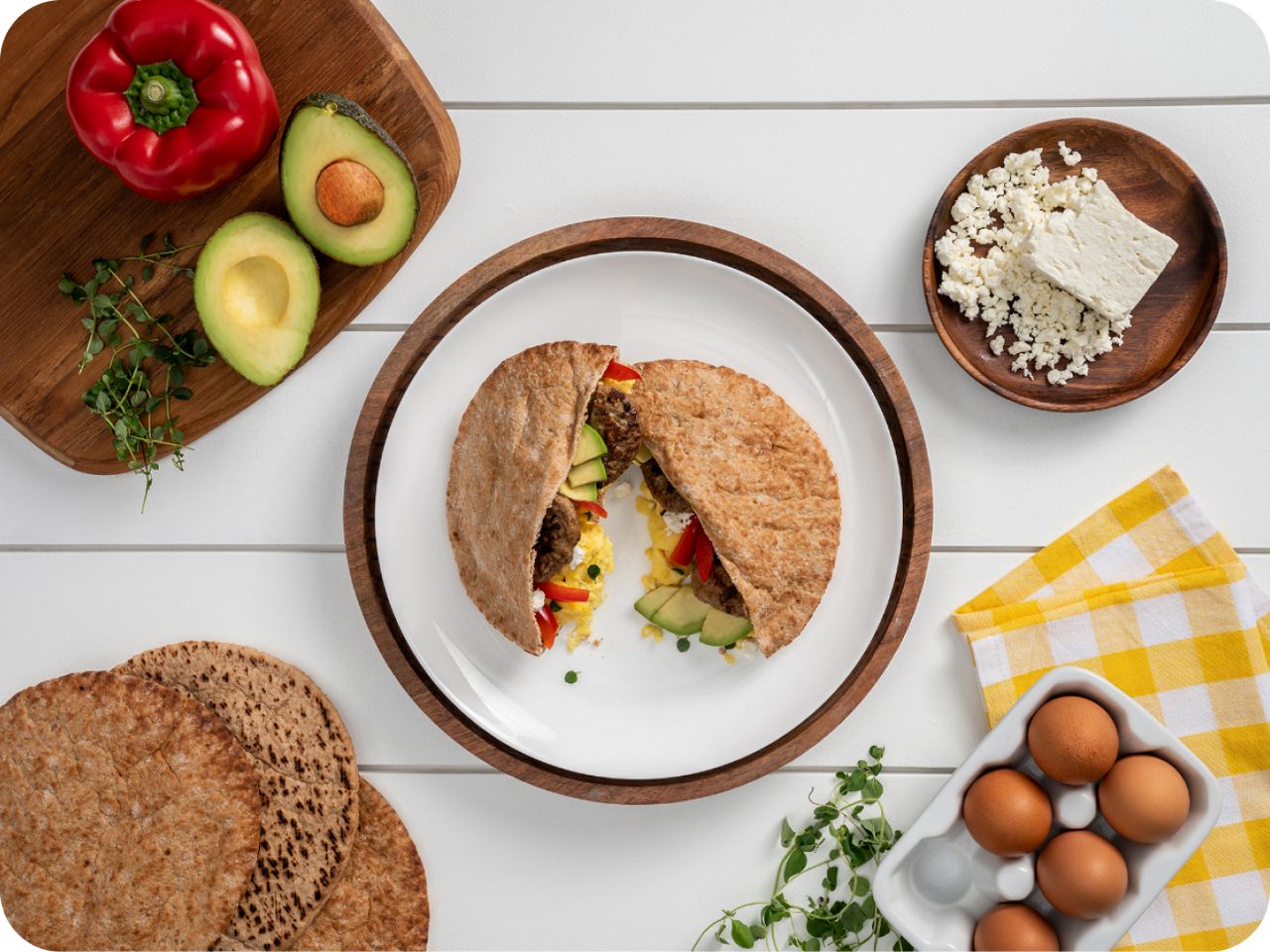 Image of Avocado Pita Breakfast Sandwich