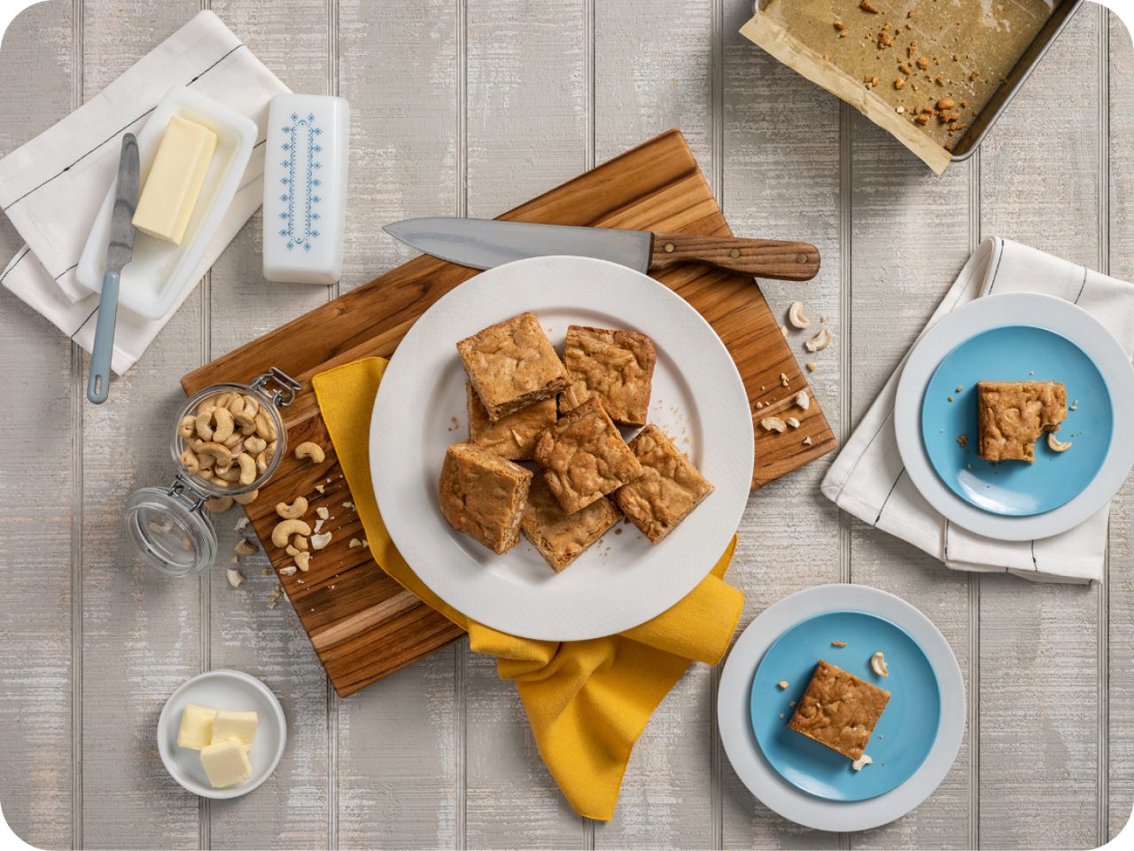 Image of Brown-Butter Cashew Blondies