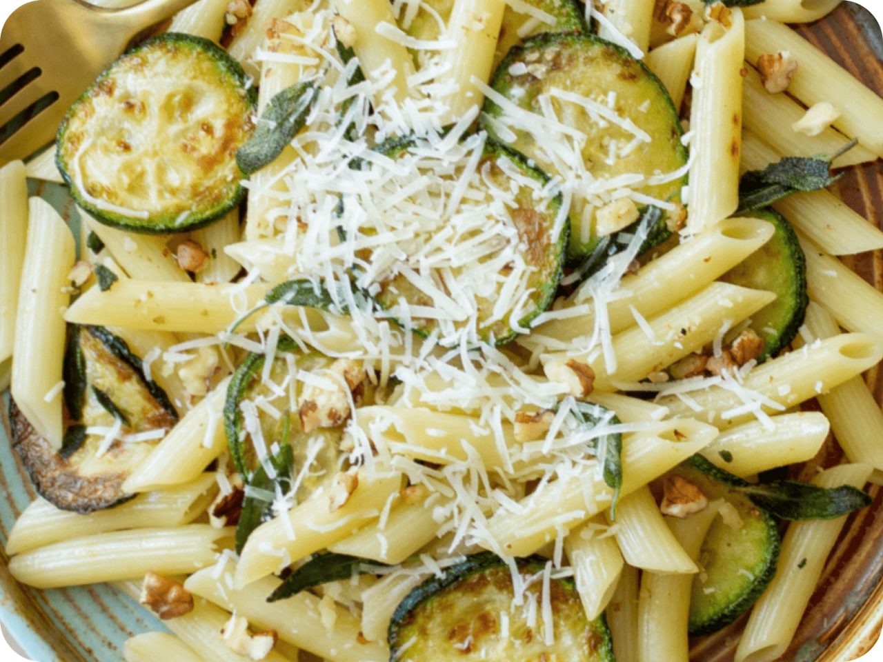 Image of Pasta with Zucchini & Roasted Garlic