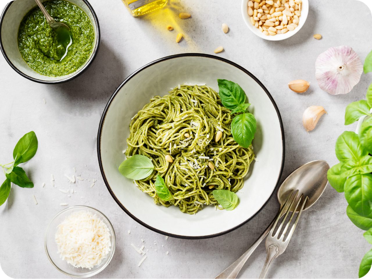 Image of Spaghetti with Parsley Pesto