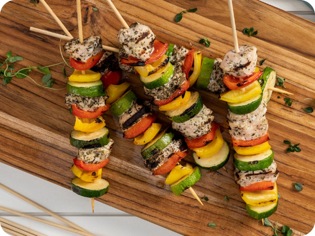 Image of Grilled Italian Chicken Kabobs