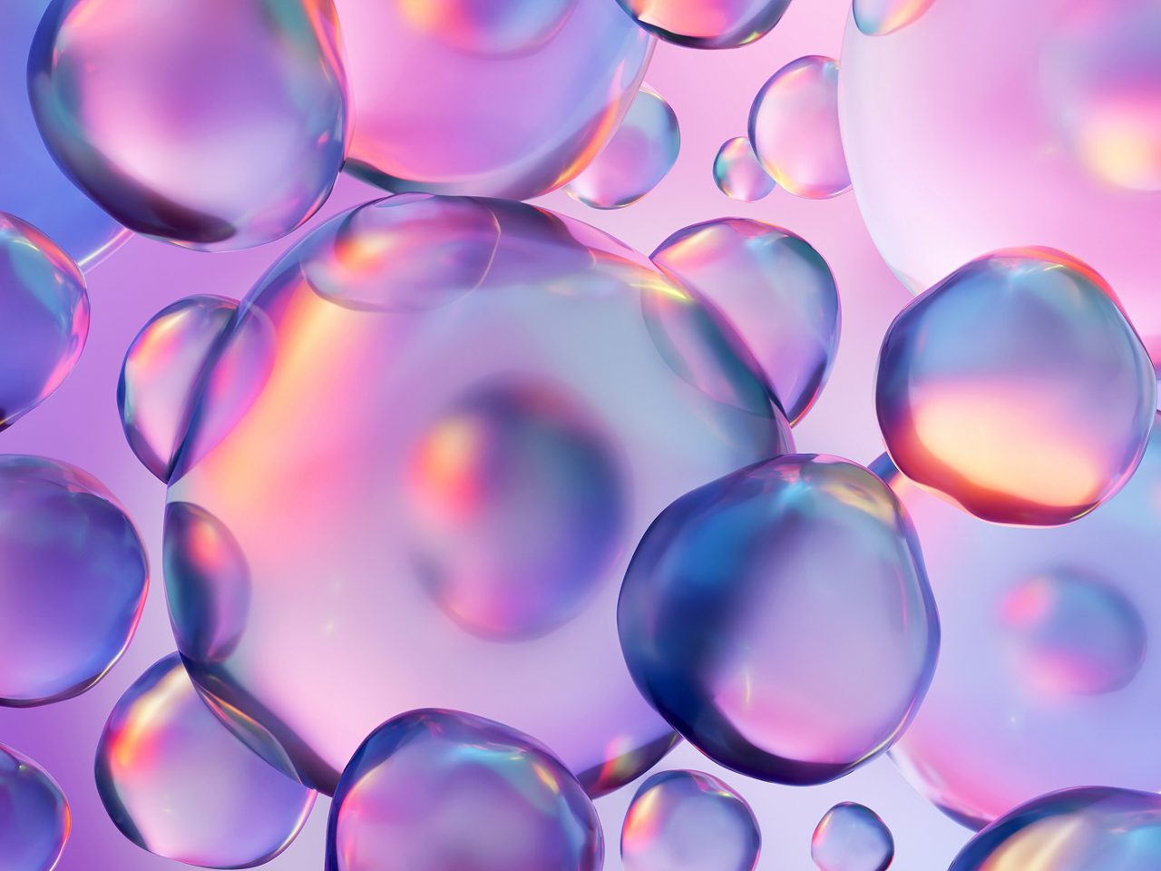 紫色の3Dモデルは、明日を変えるために、科学を開拓するというアステラスの意欲を表しています。