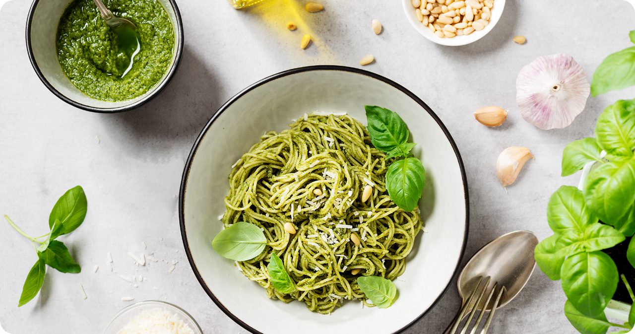 Image of Spaghetti with Parsley Pesto